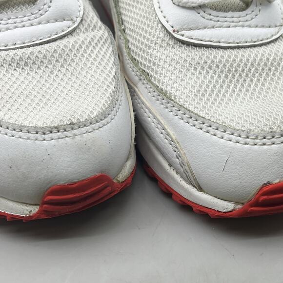 Nike Air Max 90 Running Shoes Men Size 9.5 White Red Comfort Low Top Sneakers - Picture 10 of 10